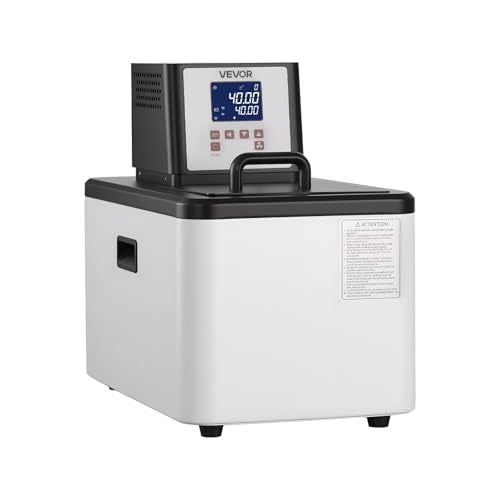 VEVOR Laboratory High-Temperature Circulating Oil Bath, Up to 300℃/572℉, 15 L Lab Constant Temperature Heating Tank, 0.1℃ High Precision, Internal and External Dual Circulation, for Laboratory - size: 300℃-15L