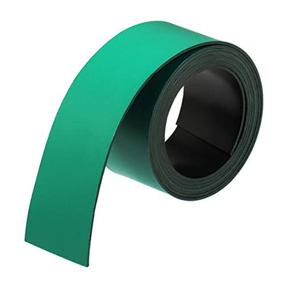 uxcell Dry Erase Magnetic Strip 1 Inch x 3.3 Feet Magnetical Sheet Labels Stickers Writable Green for Whiteboards Refrigerator and Crafts - color: Green