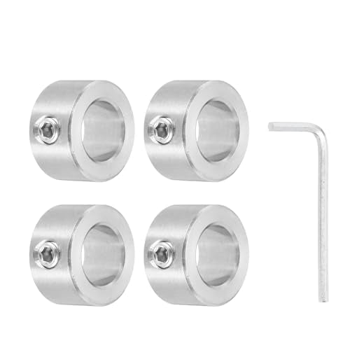 MECCANIXITY 4Pcs Shaft Collars 13mm Bore 1 Screw 22mm OD 12mm Thick - size: 13mm ID 22mm OD 12mm H with 1 Screw
