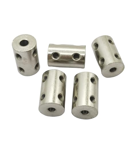 5Pcs 4mm to 5mm Shaft Coupler Connectors,Steel Coupler Rigid Couplings Adapter with Screws for CNC Machine 3D Printer RC Motor Accessories and DIY - size: 4mm to 5mm
