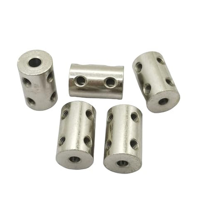5Pcs 4mm to 5mm Shaft Coupler Connectors,Steel Coupler Rigid Couplings Adapter with Screws for CNC Machine 3D Printer RC Motor Accessories and DIY - size: 4mm to 5mm
