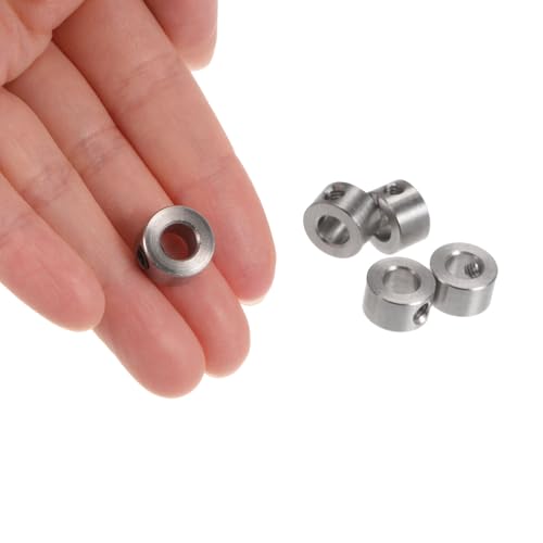 uxcell 12pcs Set-Screw Collars 6mm Bore Stainless Steel Shaft Collars, 12mm OD, 7mm Width, Landing Gear Stopper Wheel Collar with Hex Wrench - size: 6mm