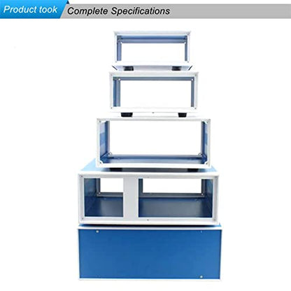 Fielect Dustproof Electronic Junction Box Metal Enclosure Project Box for Electronic Projects Blue, 12.20" x 11.22" x 4.53" - size: 12.20" x 11.22" x 4.53"
