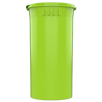 Dragon Chewer 13 Dram CR Plastic Packaging Pop Top Containers - Child Resistant Travel Holder Vial Bottles - 315 qty (Lime Green) - color: Lime Green