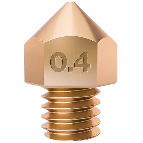 0.4mm Brass MK8 Nozzle for Ender 3 Nozzle, Ender 3 Pro Nozzle, Ender 3 v2 Nozzle | 3D Printer Nozzles for 0.4 mm 3D Printer Nozzle - size: 0.40mm, style: MK8
