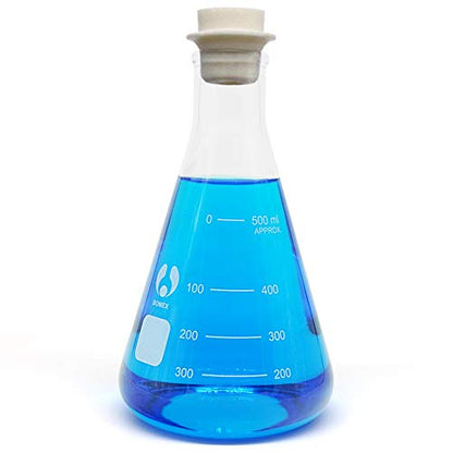 500ml Narrow Mouth Graduated Erlenmeyer Flasks 1 Pack - size: 500ml
