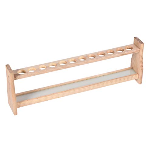 uxcell Wooden Test Tube Holder Rack 12 Wells for 25ml Centrifuge Tubes