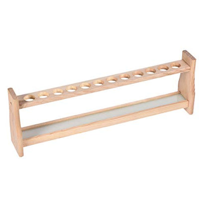 uxcell Wooden Test Tube Holder Rack 12 Wells for 25ml Centrifuge Tubes