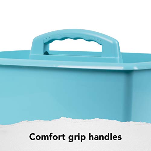 Storex Industries 13" x 11" x 6.375" Large Caddy, Teal - color: Teal, size: 1-Pack, style: Large