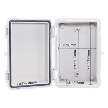 Waterproof Electrical Box Dustproof Junction Box Weatherproof IP67 ABS Plastic Enclosure Switch Router Project Box with Mounting Plate with Wall Bracket 2 Cable Glands Grey 5.9"x3.9"x2.8" - color: Grey, size: 5.9" x 3.9" x 2.8" 1pc