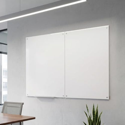 VEVOR Glass Dry Erase Board 72 x 48 in White Magnetic Whiteboard - color: White, size: 72"W x 48"H