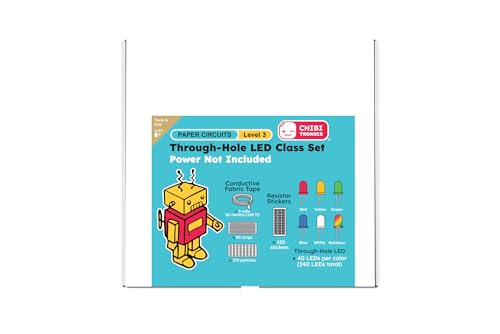 Chibitronics Through-Hole LED Class Set (Power NOT Included!) | an Advanced (Level 3) Classroom Set for Forty (40) Students
