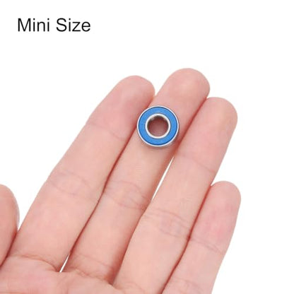 uxcell 20pcs 686-2RS Miniature Bearings 6x13x5mm, Double Sealed, Blue - color: Blue, size: 686-2RS