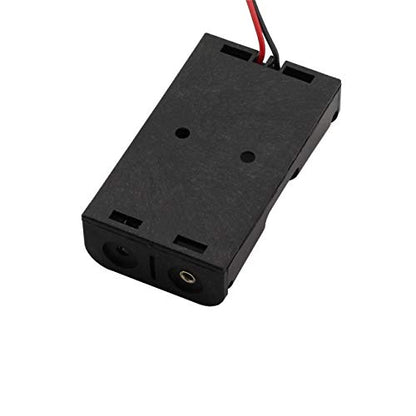 6 Pieces 2 Slots x 1.5V AA Battery Case Holder Battery Spring Clip Storage Box with 6 inches Wire Leads - size: 6 x 2 Slots AA without Switch