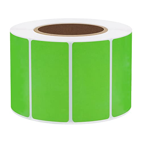 Hybsk 2x1 inch Color Direct Thermal Labels for Shipping, Barcodes, Address, Compatible with Rollo Label Printer & Zebra Desktop Printers (2"x1",Green) - color: 1 Roll Green, size: 2"x1"
