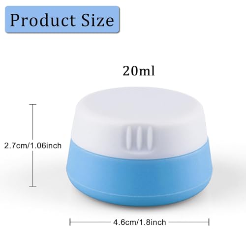 6Pcs Silicone Travel Jars for Toiletries, 0.7oz travel containers for cream - color: A-2blue2green2yellow