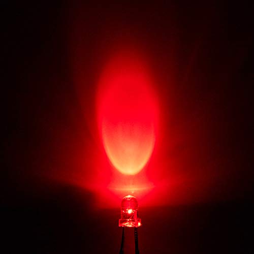 CHANZON 100 pcs 3mm Red LED Diode Lights (DC 2V 20mA) - color: C) Red, size: 3mm Round Top