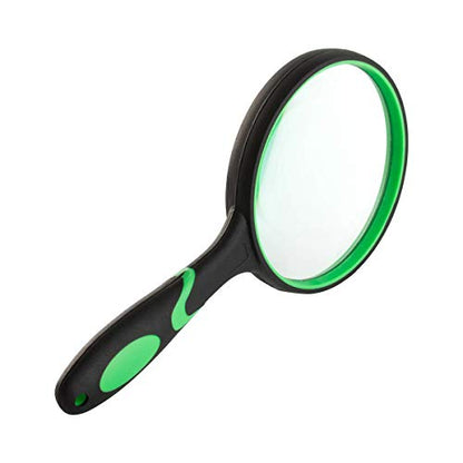 Rongon 10X Handheld Magnifying Glass, 100MM Large Reading Magnifier - color: Green