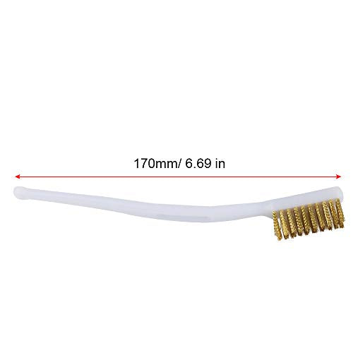 Imdinnogo BCZAMD 3D Printer Nozzle Cleaning Brass Wire Toothbrush Tool Brass Brush Handle Hot End Cleaning Toothbrush (2Pcs)
