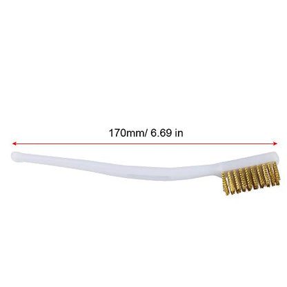 Imdinnogo BCZAMD 3D Printer Nozzle Cleaning Brass Wire Toothbrush Tool Brass Brush Handle Hot End Cleaning Toothbrush (2Pcs)