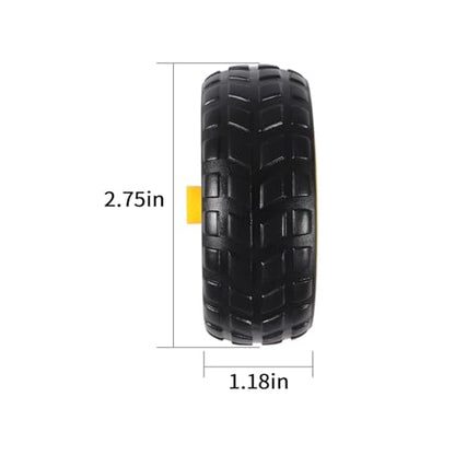 8Pcs TT Motor Wheels Replacement 1:48 Scale Rubber Tires for Smart Car Robot DIY Kit, Remote Control Cars, RC Chassis, Gearbox Spare Parts - color: 8pcs