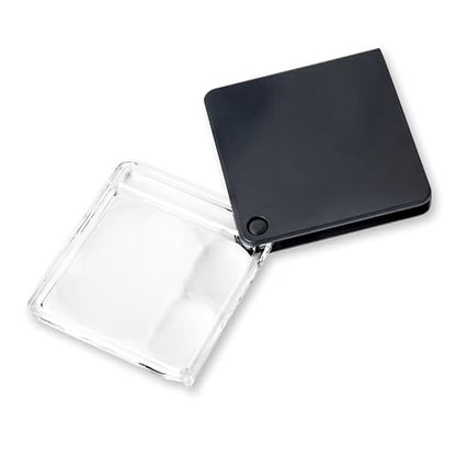 Carson Magniflip Plus 2.5X/5X/7X Flip-Open Magnifier with Built-in Protective Case (GN-44), Grey, Single Pack - size: Single Pack
