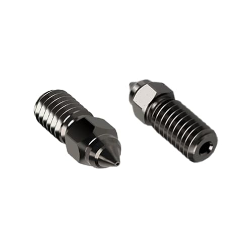 2 Pack High Temperature Wear Resistance Hardened Steel Nozzles for ELEGOO Neptune 4/Pro 3D Printer Parts… (0.6mm) - size: 0.6mm
