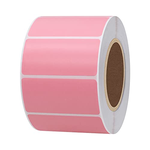 Hybsk 2x1 inch Color Direct Thermal Labels for Shipping, Barcodes, Address, Compatible with Rollo Label Printer & Zebra Desktop Printers (2"x1",Pink) - color: 1 Roll Pink, size: 2"x1"