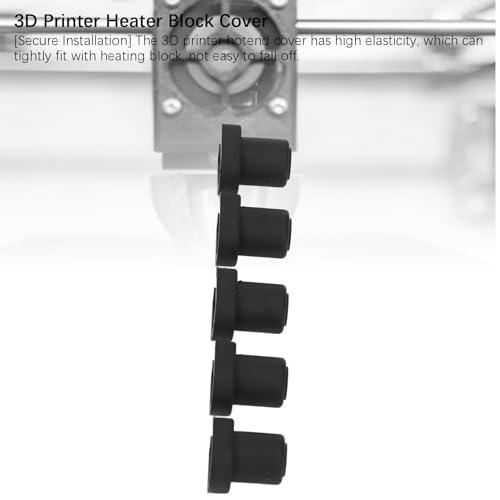 3D Printer Hotend Silicone Sock, 5 Pcs Heat Insulation Heater Block Silicone Cover, 3D Printer Accessories for X Max3, X Plus3, X Smart3, Secure Installation