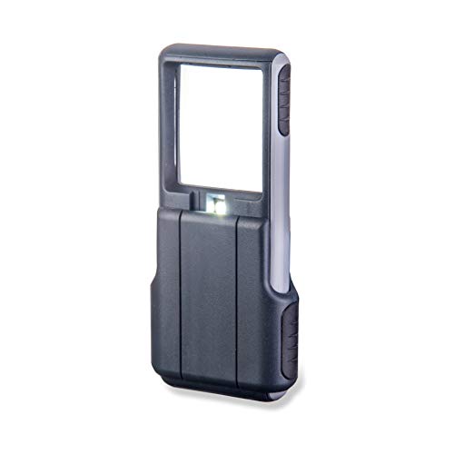 Carson MiniBrite 3x Power LED Lighted Slide-Out Magnifier with Protective Sleeve for Reading, Hobby, Crafts, Inspection and Tasks - Set of 4 - size: Pack of 4
