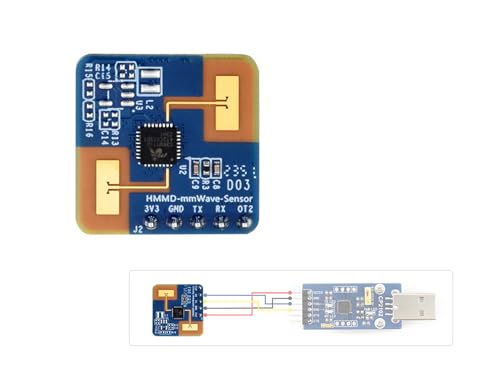Human Micro-Motion Detection mmWave Sensor Compatible with Raspberry Pi/Pi Pico/Jetson Nano/ESP32, 24GHz mmWave Radar, Based On S3KM1110, Adopt Frequency Modulated Continuous Wave (FMCW) Technology - color: 1PCS
