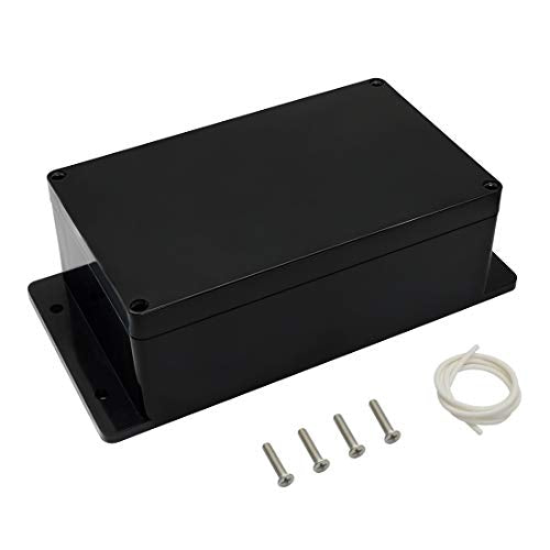 Junction Box Waterproof Dustproof IP65 ABS Plastic Universal Electric Project Enclosure Black with Fixed Ear 6.22"x3.54"x2.36"(158 x 90 x 60 mm) - size: 6.22"x3.54"x2.36"