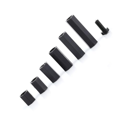 Eujgoov Nylon PCB Standoff Spacer Kit PA66 M2 M3 Male Female Threaded (M2 - size: M2 dual-pass-D model