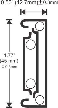 10 Pack Promark 3-Section 100 LB Capacity Full Extension Ball Bearing Side Mount Drawer Slides (14 Inches) - size: 14 Inches-10 Pack