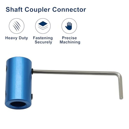 6pcs 5mm to 8mm Bore Rigid Shaft Coupler, Blue - size: 5mm to 8mm