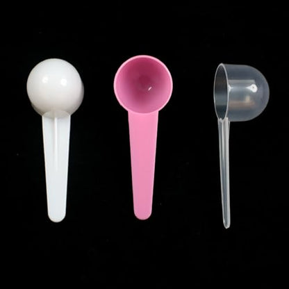 12 Pack Plastic Measuring Scoops, Teaspoon (1 tablespoon/10 mL) Long Handle Scoops for Measuring Coffee Tea Milk Spices Protein Powders Cooking Pet Food (Pink) - color: Pink