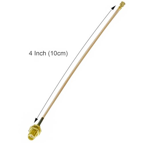 5pcs RG178 UFL SMA Coaxial Cable, U.FL to SMA Female Pigtail Jumper, SMA Female to U.FL IPX MHF1 Coax Cable 4inch (10cm) Low Loss Extension Cable for Wi-Fi Radios, Antenna, Mini PCI
