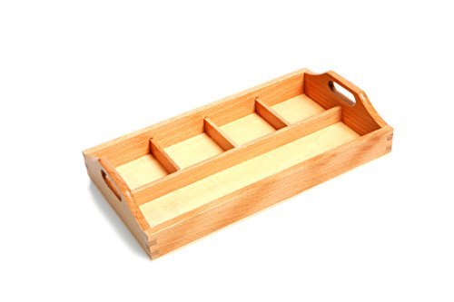 Amazing Child Attractive 4 Compartment Sorting Tray - Small Tray with one Long Section Approx. 9" x 2 1/8" and 4 Smaller compartments 2 1/8" x 2 1/8" Approx.