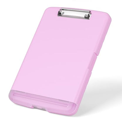 Rimilak Clipboard with Storage, 8.5 x 11'' High Capacity Clip Board, Pink - color: Pale Pink