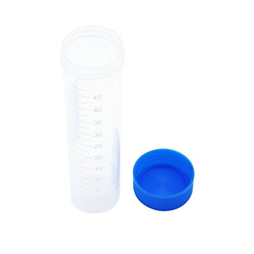 30Pcs 50ml Plastic Sample Bottle Vial Storage Container Tubes with Caps