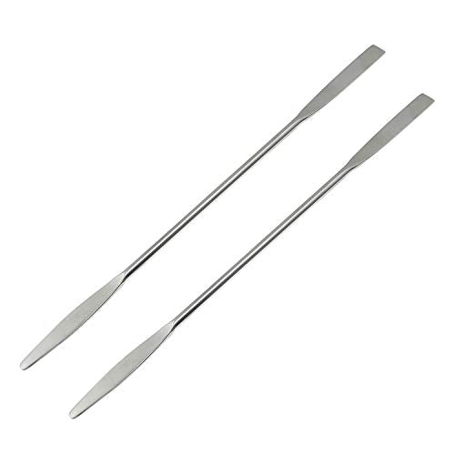 Stainless Steel Lab Laboratory Mini Double-Ended Spatula Semi-Micro Shovel Tapered Arrow End Flat Ends 50 mm X 9 mm