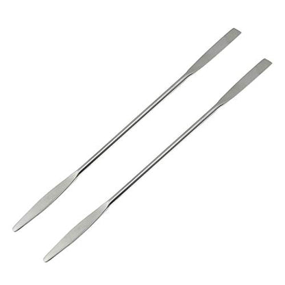 Stainless Steel Lab Laboratory Mini Double-Ended Spatula Semi-Micro Shovel Tapered Arrow End Flat Ends 50 mm X 9 mm