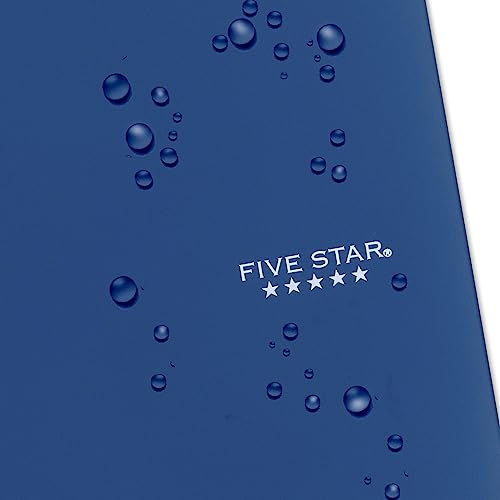 Five Star Spiral Notebook + Study App, 5 Subject, College Ruled Paper, 8-1/2" x 11", 200 Sheets, Fights Ink Bleed, Water Resistant Cover, Pacific Blue (73635) 1 Count (Pack of 6) - color: Blue, size: 1 Count (Pack of 6)