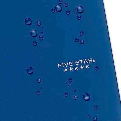 Five Star Spiral Notebook + Study App, 5 Subject, College Ruled Paper, 8-1/2" x 11", 200 Sheets, Fights Ink Bleed, Water Resistant Cover, Pacific Blue (73635) 1 Count (Pack of 6) - color: Blue, size: 1 Count (Pack of 6)