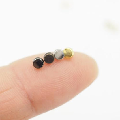 120pcs Super Mini Shank Buttons & Super Tiny Metal Charms - 3mm (1/8") Diameter for DIY Crafts, Sewing, mini Clothes Accessories Small,Project Making（4 Colors Mixed）