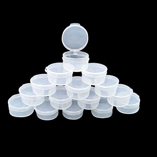 50 Pack 5ml Clear Cosmetic Jars with Snap Lids - color: Zfyoung 50 pcs plastic cosmetic jar