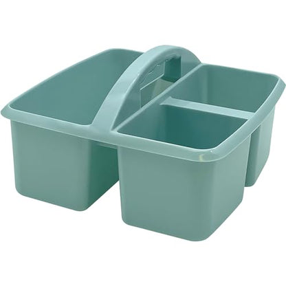 Teacher Created Resources Plastic Storage Caddy, Calming Blue - size: 9"L x 9-1/4"W x 5-1/4"H