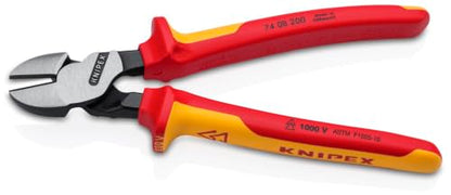 KNIPEX Tools 74 08 200 SBA InsulatedHigh Leverage Diagonal Cutters, 8-Inch - size: 8 inches