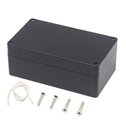 Junction Box, Zulkit Project Box IP65 Waterproof Outdoor Box ABS Plastic Electrical Boxes Electronic Enclosure Black 6.22 x 3.54 x 2.36 inch (158 x 90 x 60 mm)(Pack of 2) - size: 6.22'' x 3.54'' x 2.36''(Pack of 2)