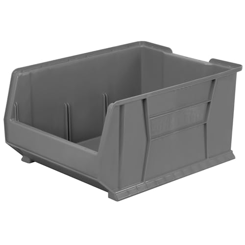 Akro-Mils 30289 Super-Size AkroBins Plastic Storage Bins, Space-Saving Stackable Bins for Garage, Classroom, Warehouse Organization, 24" L x 18" W x 12" H, Grey, 1-Pack - color: Grey, (1-Pack)